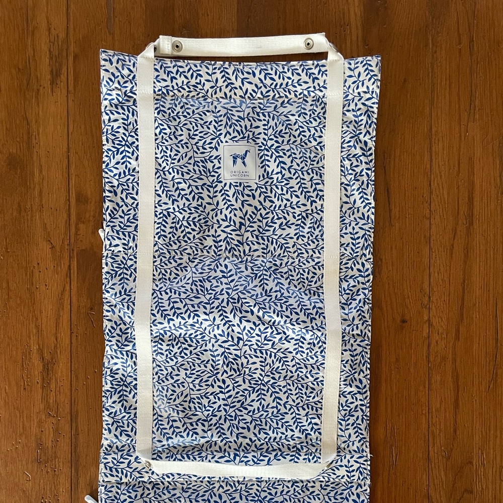 Origami Unicorn Royal Blue and White Travel Toiletry Under Garment Accessory Bag - Picture 2 of 10